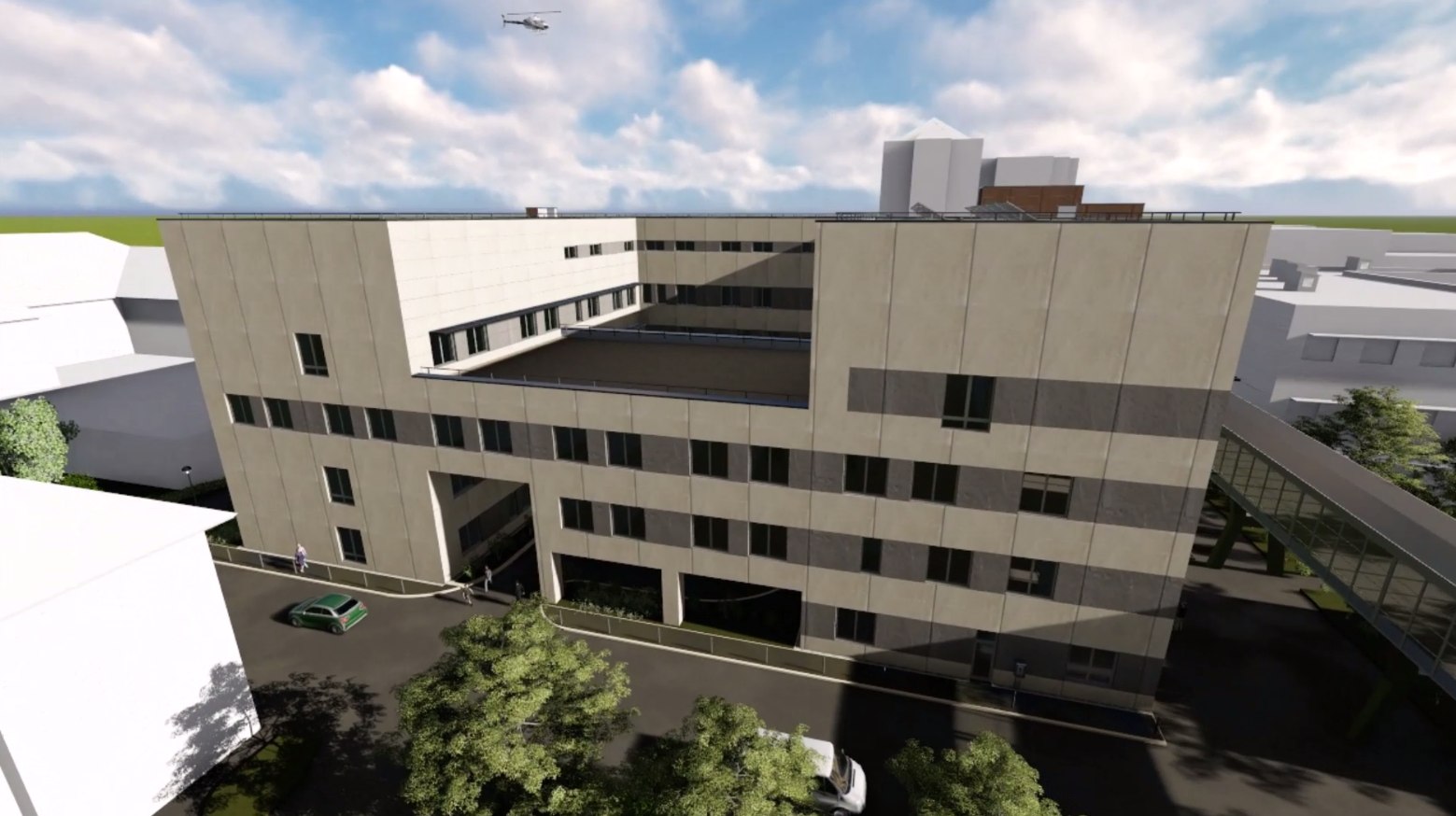Öt emeletes és 12 ezer négyzetméteres lesz a kórház új épülete