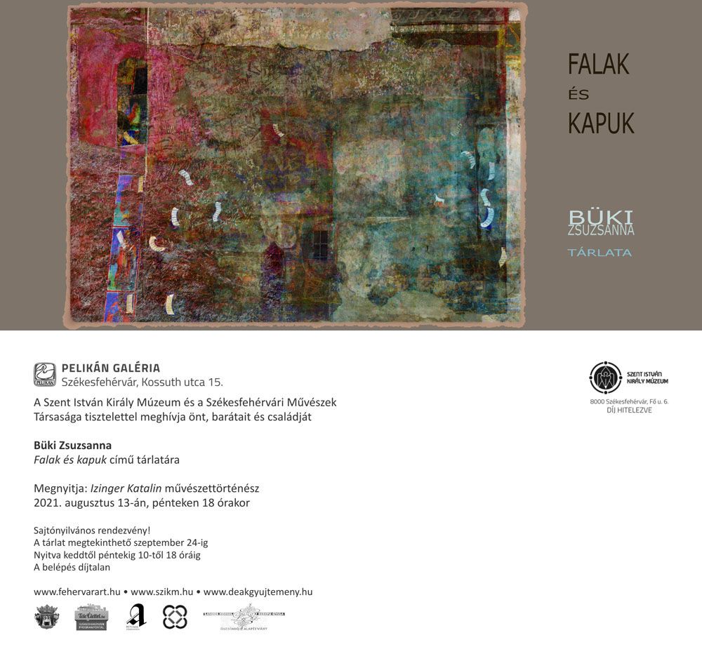 Falak és kapuk - pénteken nyílik Büki Zsuzsanna kiállítása a Pelikán Galériában