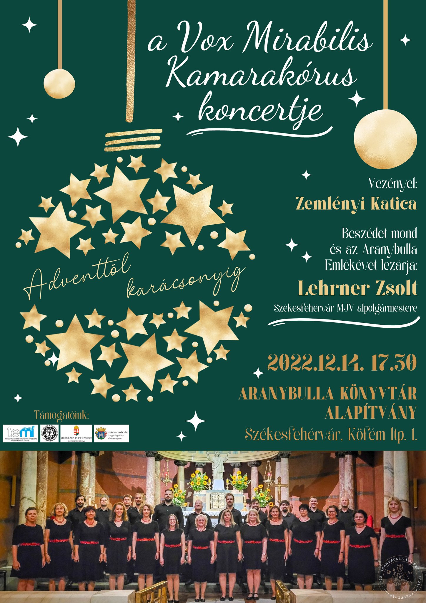 Szombaton kreatív családi program, jövő szerdán Vox Mirabilis koncert lesz az Aranybulla Könyvtárban