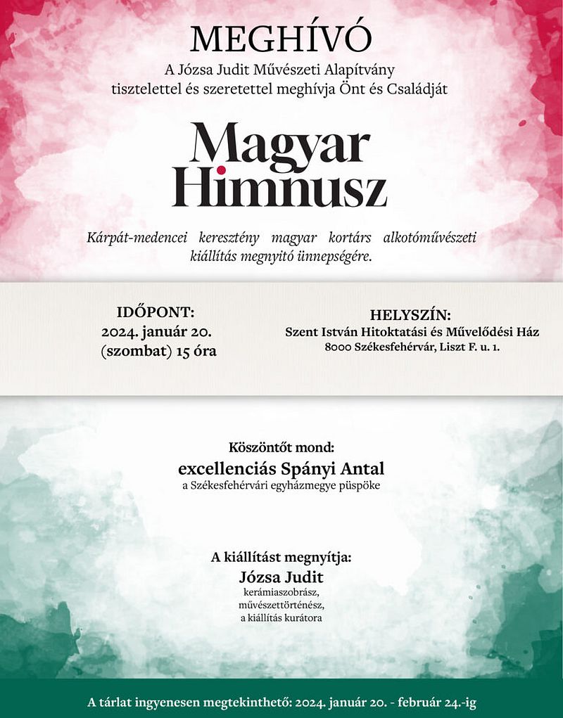 Magyar Himnusz címmel nyílik összművészeti kiállítás Kárpát-medencei alkotók munkáiból