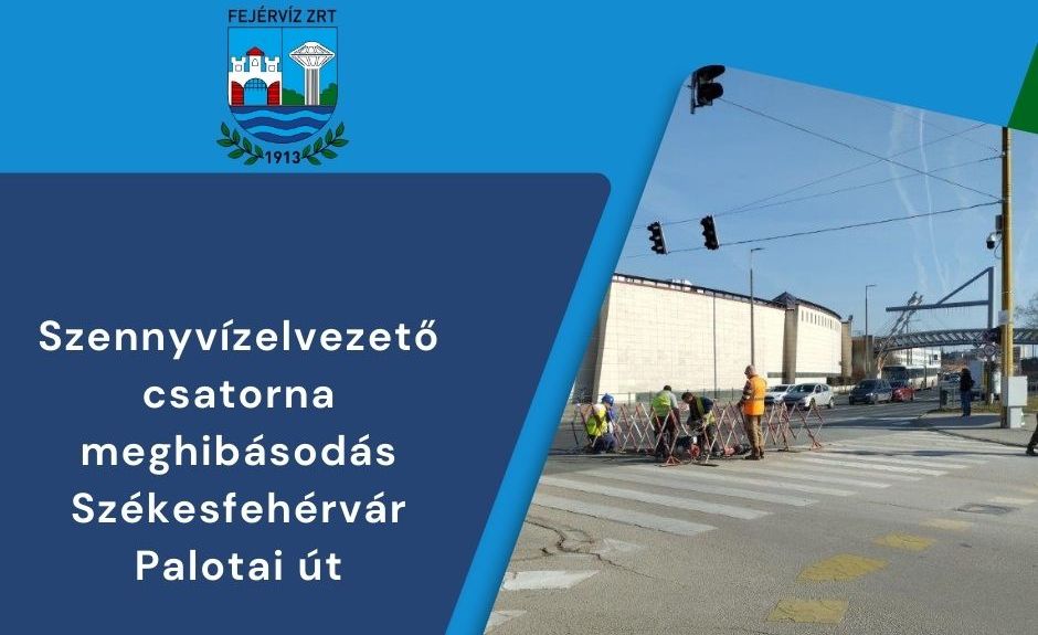 Hétfőn kezdik a sérült csatorna javítását a Palotai út - Halász utca kereszteződésben
