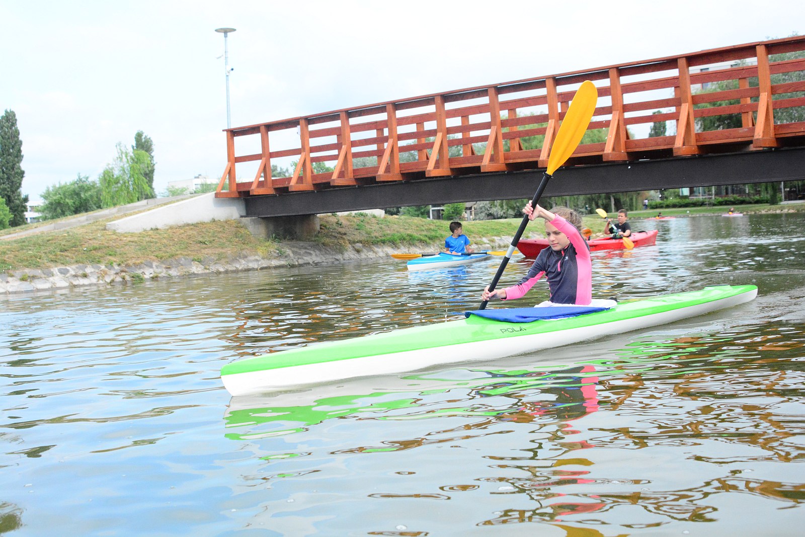 Ilyen egy délutáni kajak edzés a Csónakázó-tavon