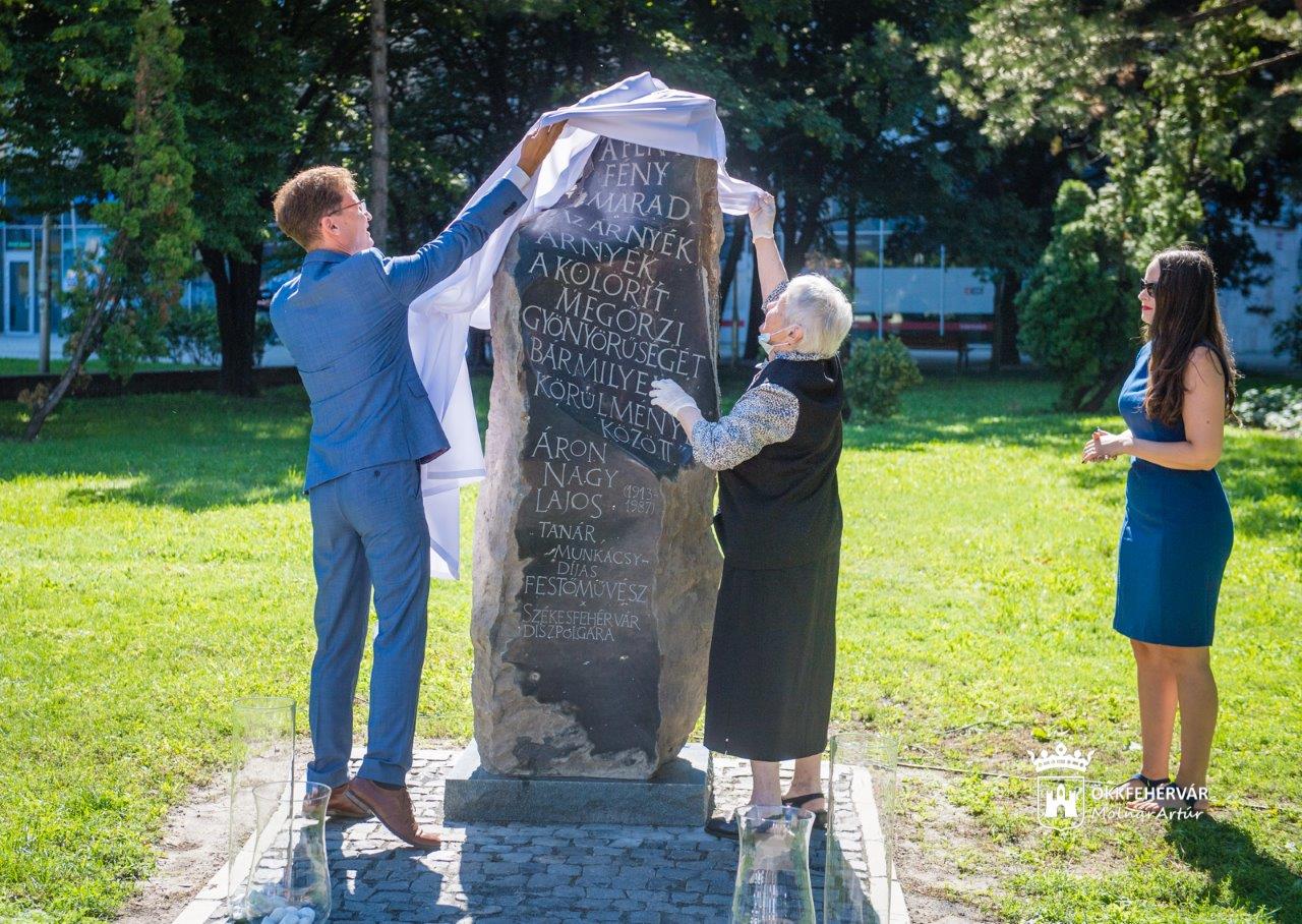 Áron Nagy Lajos emlékművének avatása a róla elnevezett téren