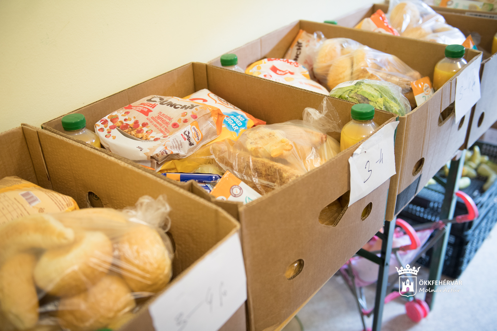 Élelmiszereket adományoztak a rászoruló családoknak