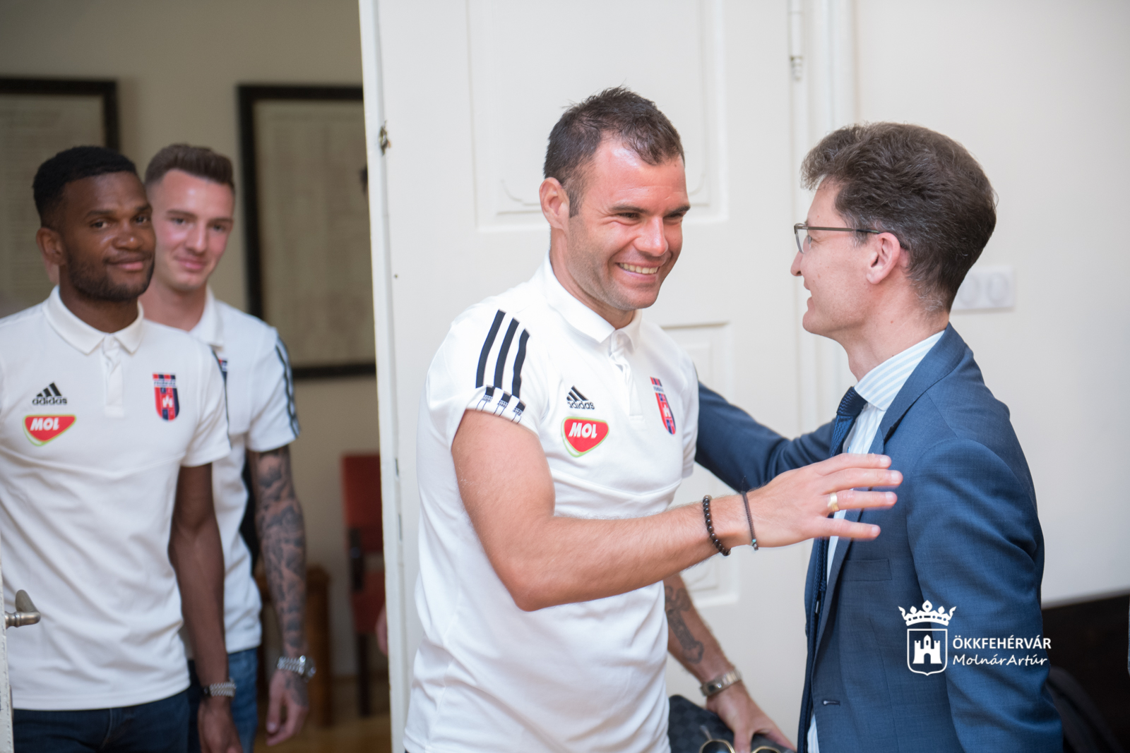 A Vidi EB-t járt válogatott játékosainak köszöntötése