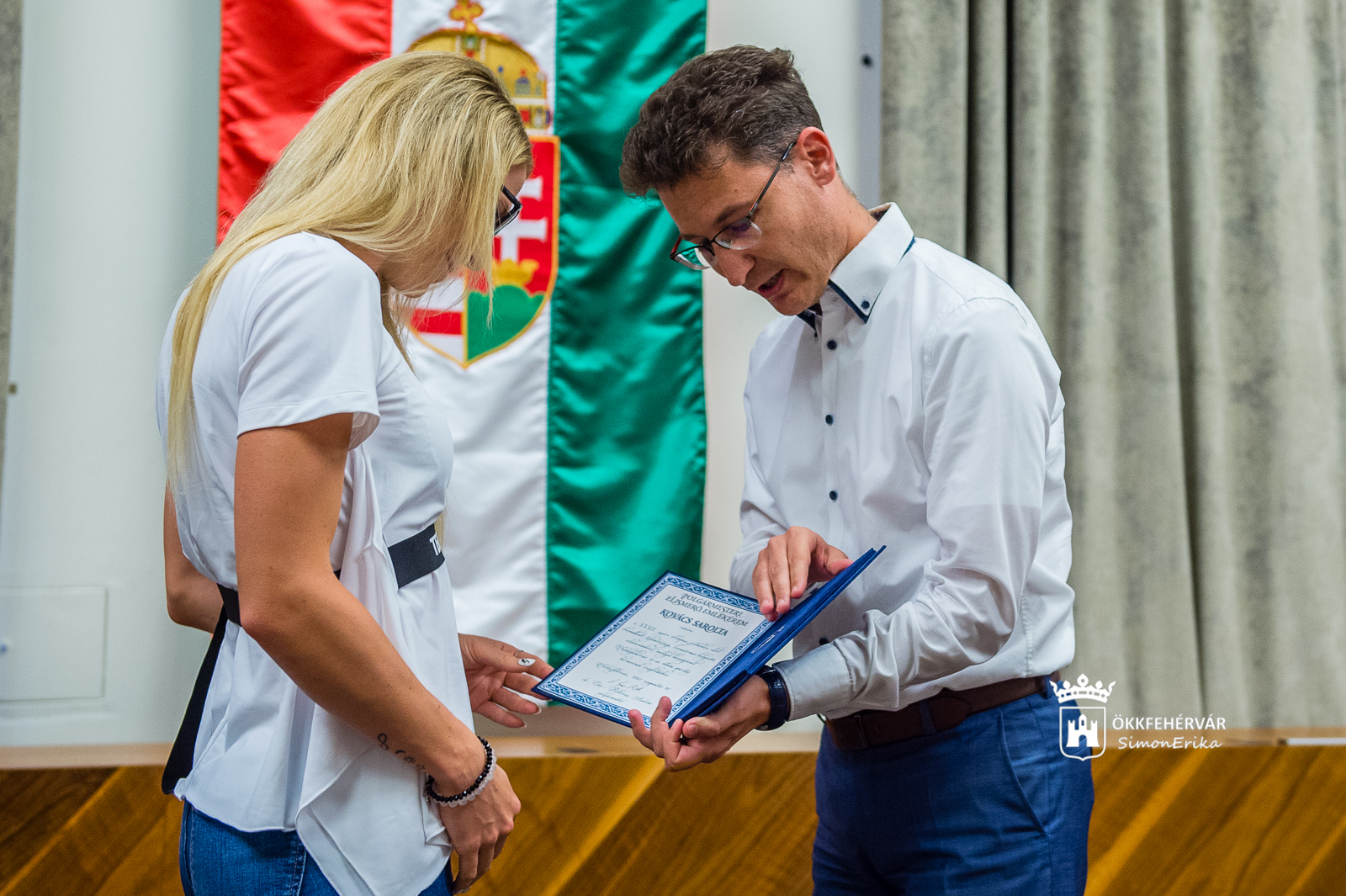 Kovács Saci fogadása a Városházán