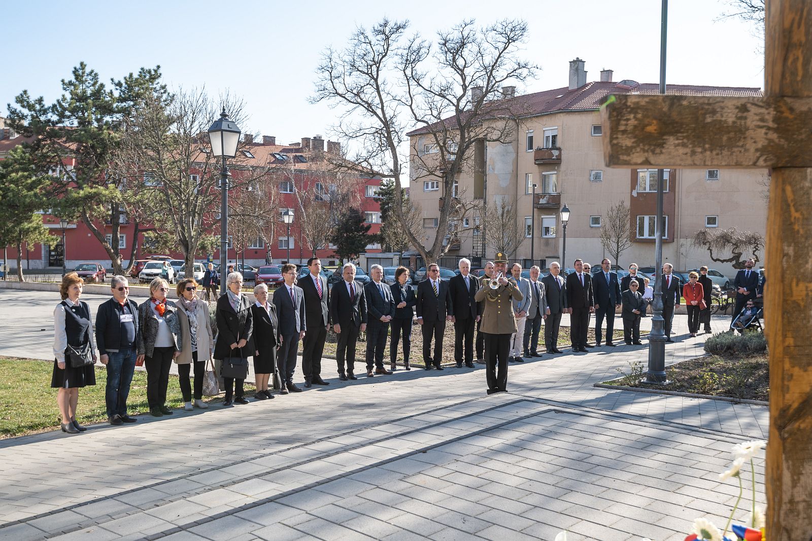 Megemlékezés a Katyń Emlékkeresztnél 2022-ben