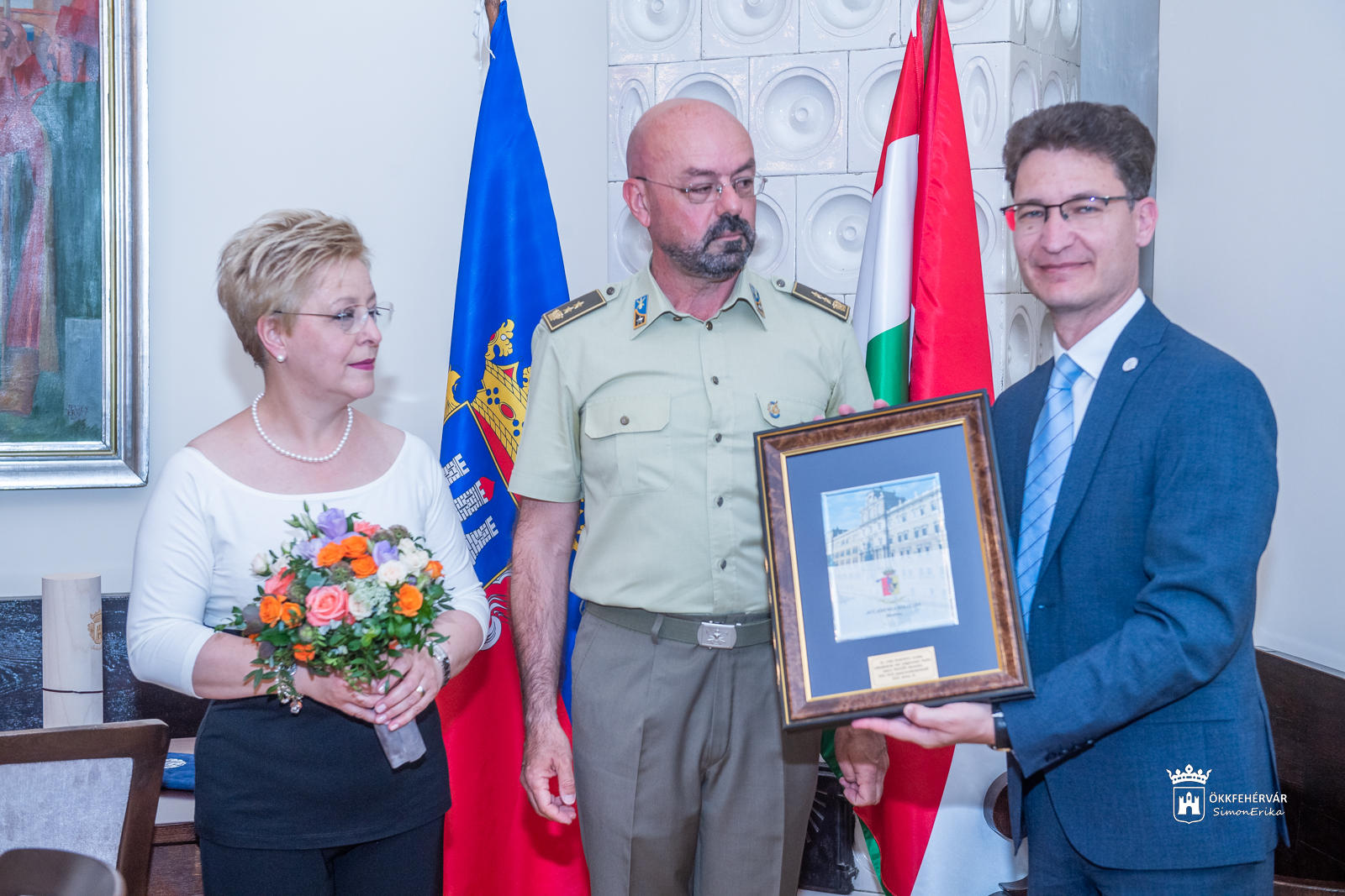 Polgármesteri elismerő emlékérem Marco Franzin alezredesnek