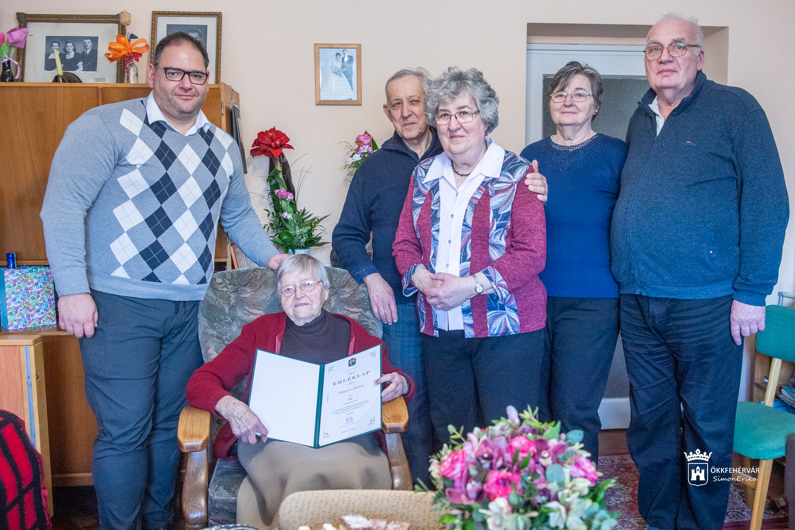 A 90 esztendős Palkovics Jánosné köszöntése