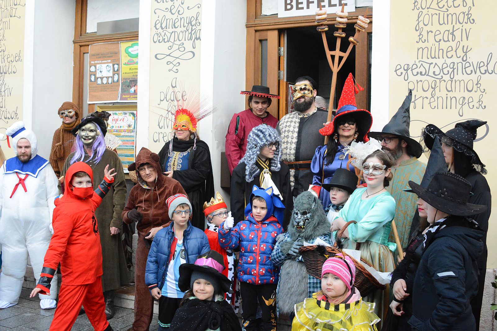 Farsangfarki mulatság Székesfehérvár Belvárosában