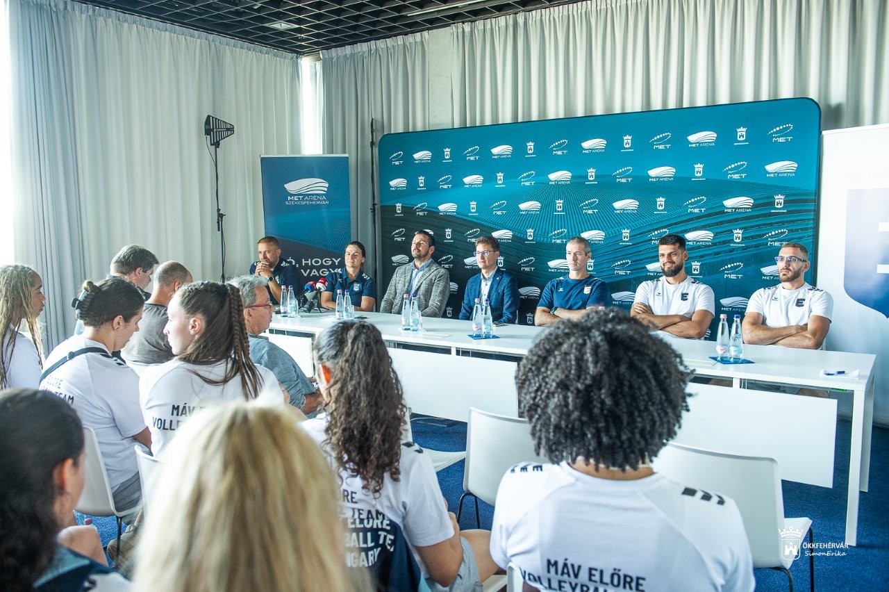A MET Arénában játssza a BL meccseket a MÁV Előre Foxconn - képek a bejelentésről