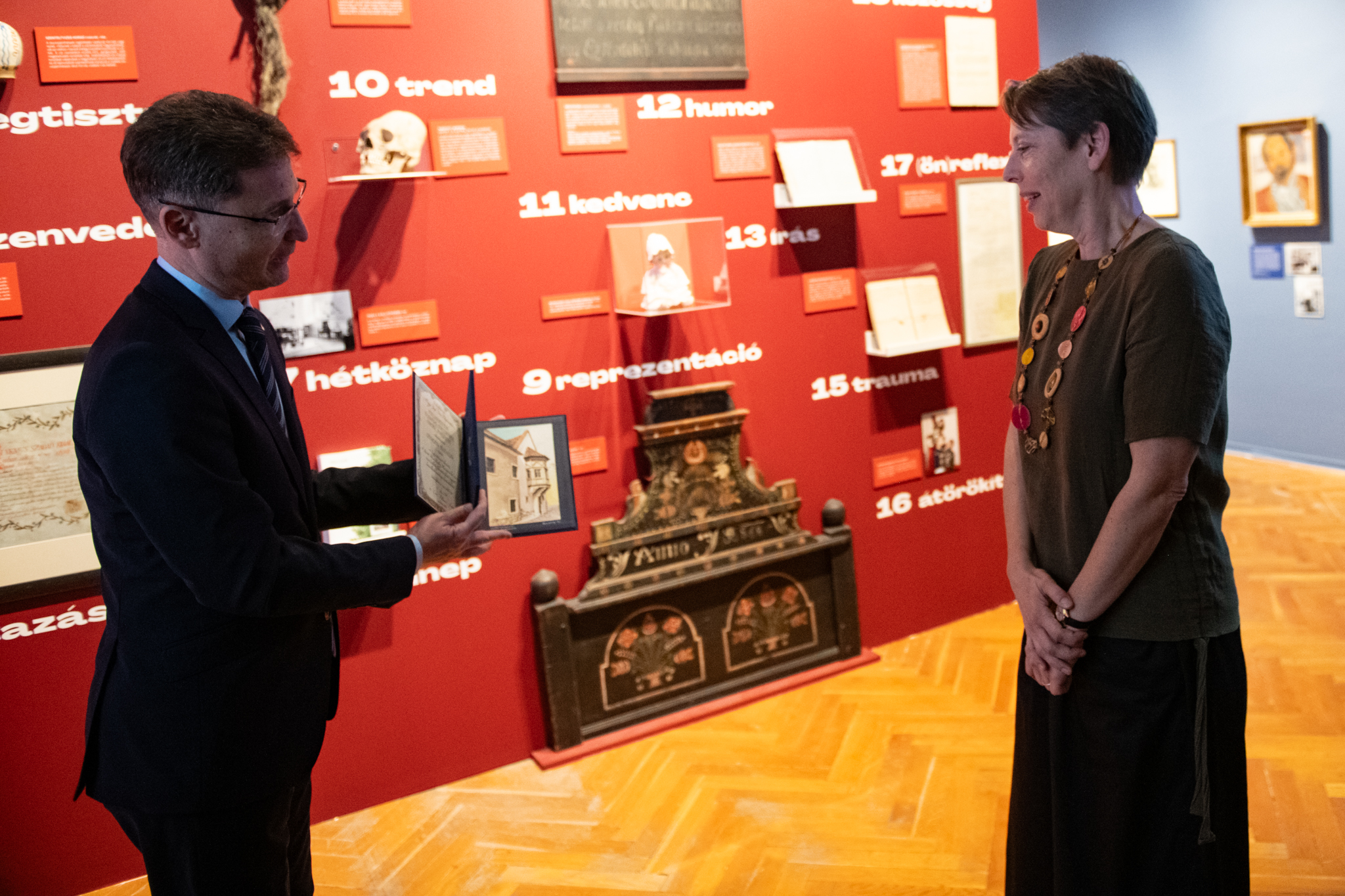 Elismerés az Egy múzeum tekintete tárlat kurátorának