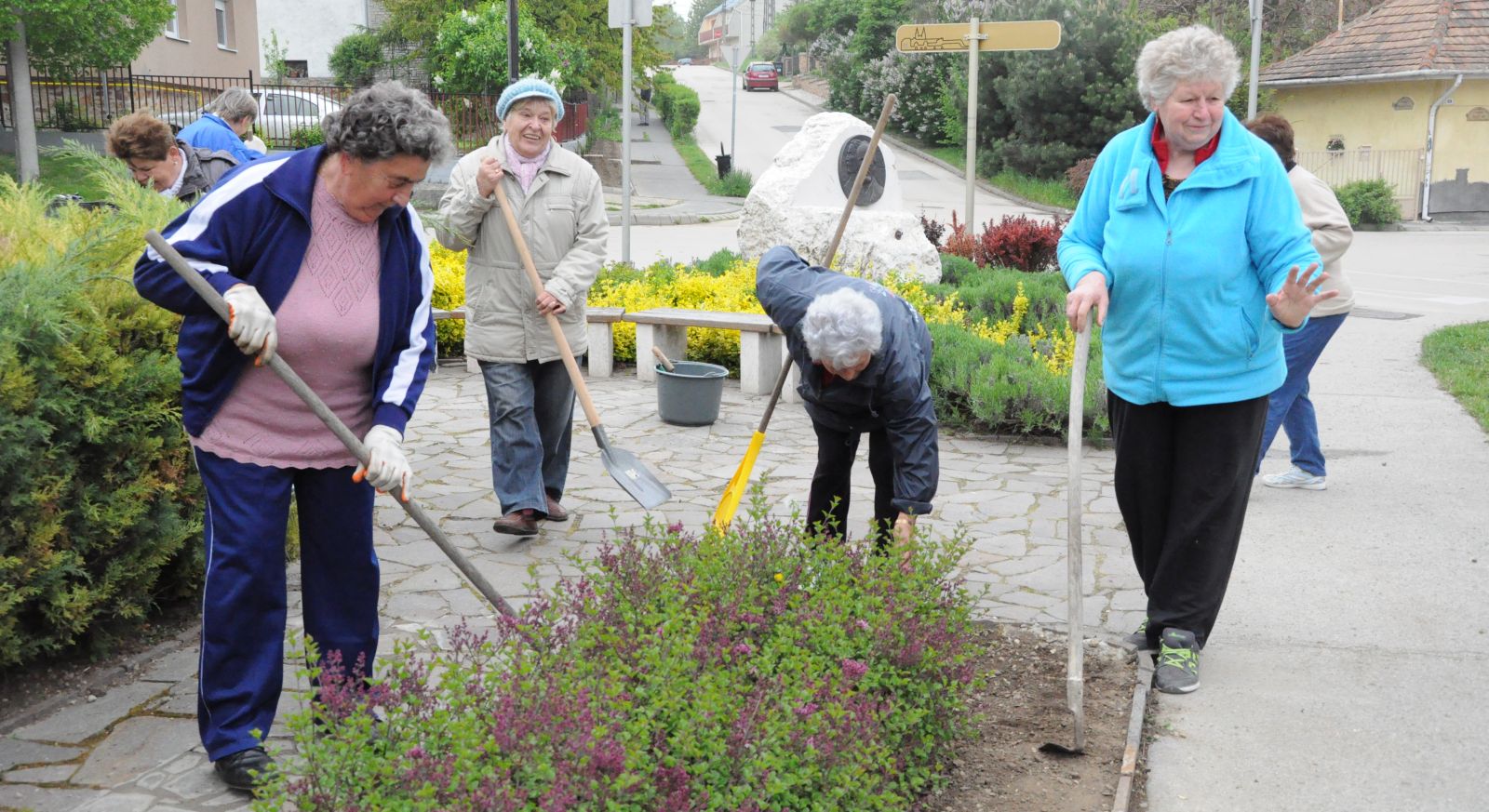 Idén is rendbe tette az Öreghegyi Nyugdíjas Klub a Bory-teret és környékét