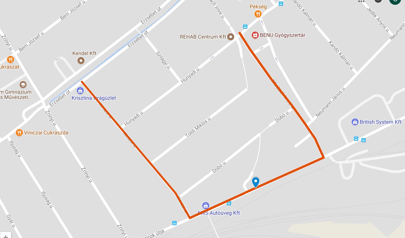 Forgalomkorlátozás a FEZEN ideje alatt a Mártírok útján