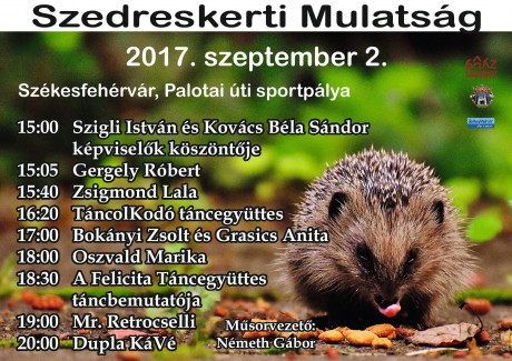 Gergely Róberttel és Oszvald Marikával mulathatnak a szedreskertiek