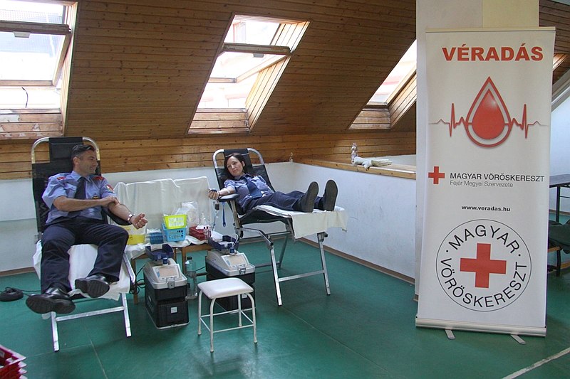 Együtt adtak vért a tűzoltók és az adóhivatal munkatársai Fehérváron
