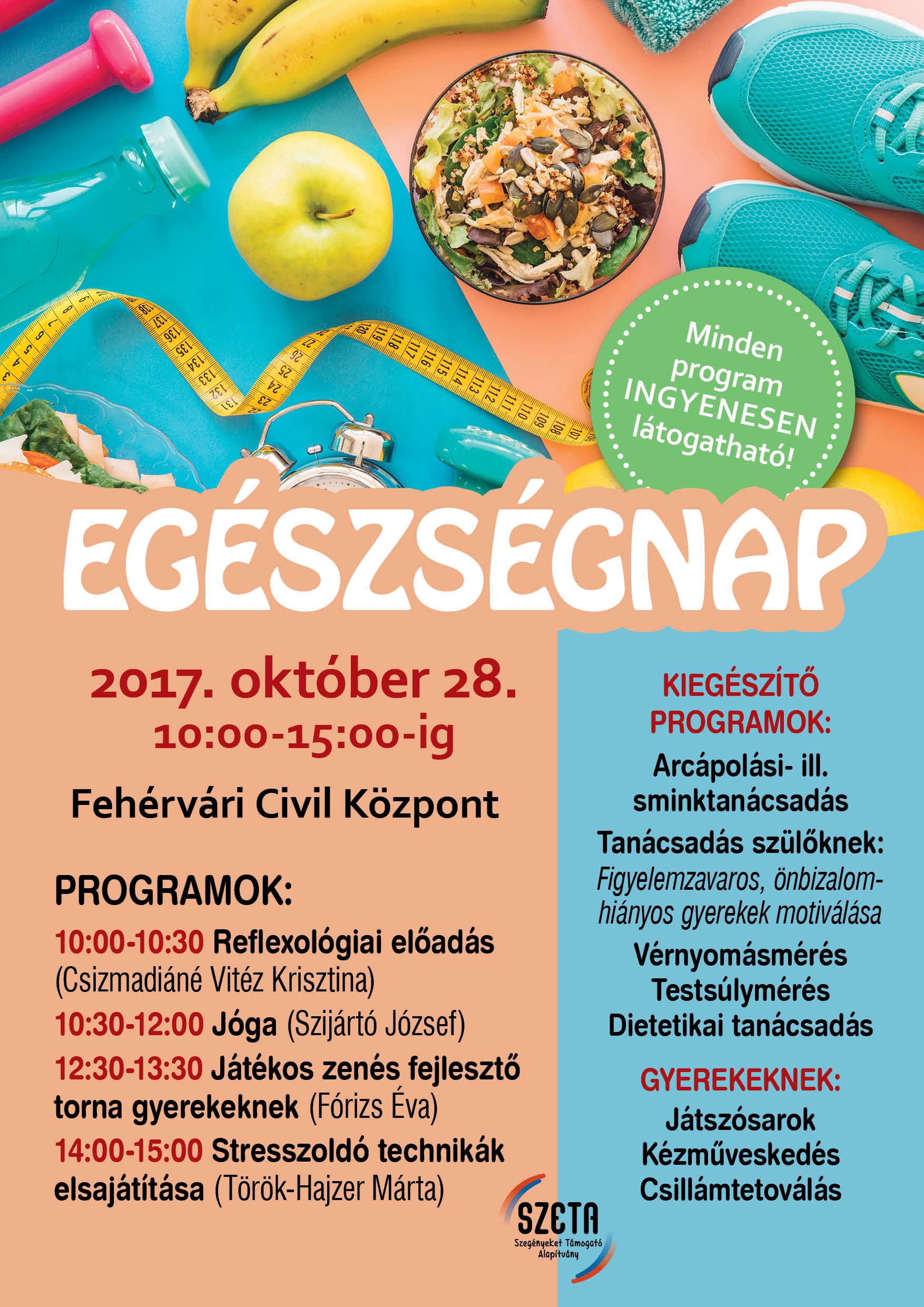 Egészségnap jógával, stresszoldással és játszósarokkal a Fehérvári Civil Központban