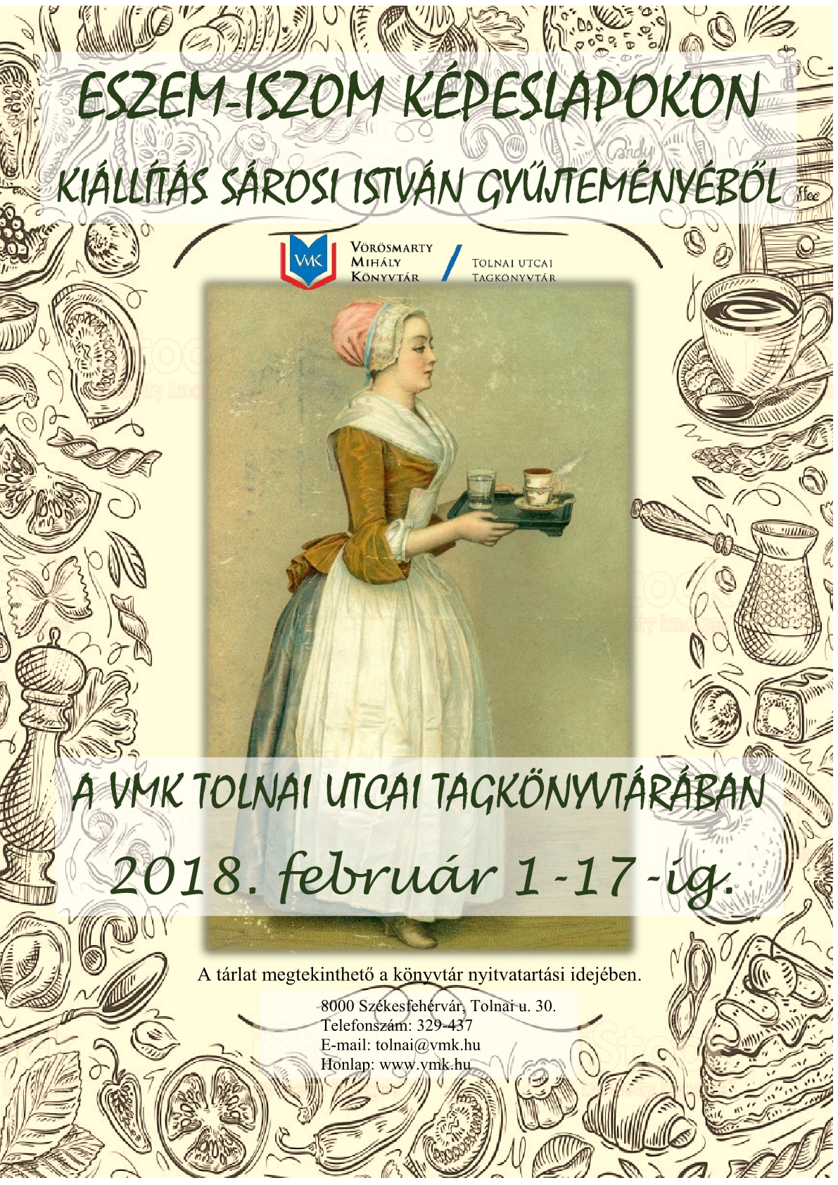 Eszem-iszom képeslapokon - érdekes kiállítás a Tolnai utcai Tagkönyvtárban