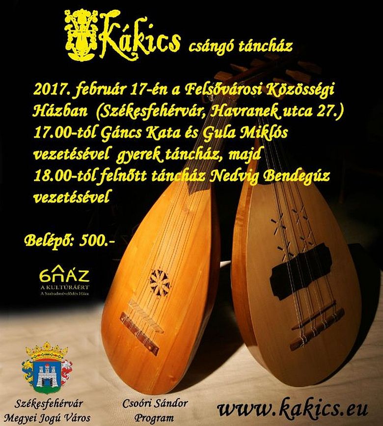 Kákics táncház szombaton a Felsővárosban gyermekeknek és felnőtteknek