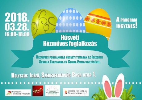 Családi Kreatív Délután - húsvéti kézműves foglalkozás lesz az Igézőben szerdán