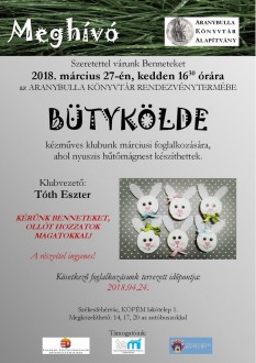 Bütykölde Kézműves Klub gyerekeknek a közelgő húsvét jegyében kedden
