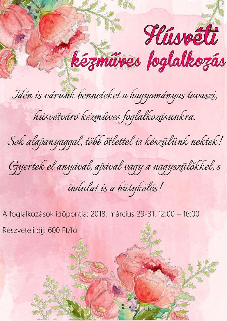 Húsvéti kézműveskedés három napon át a Koronás Parkban