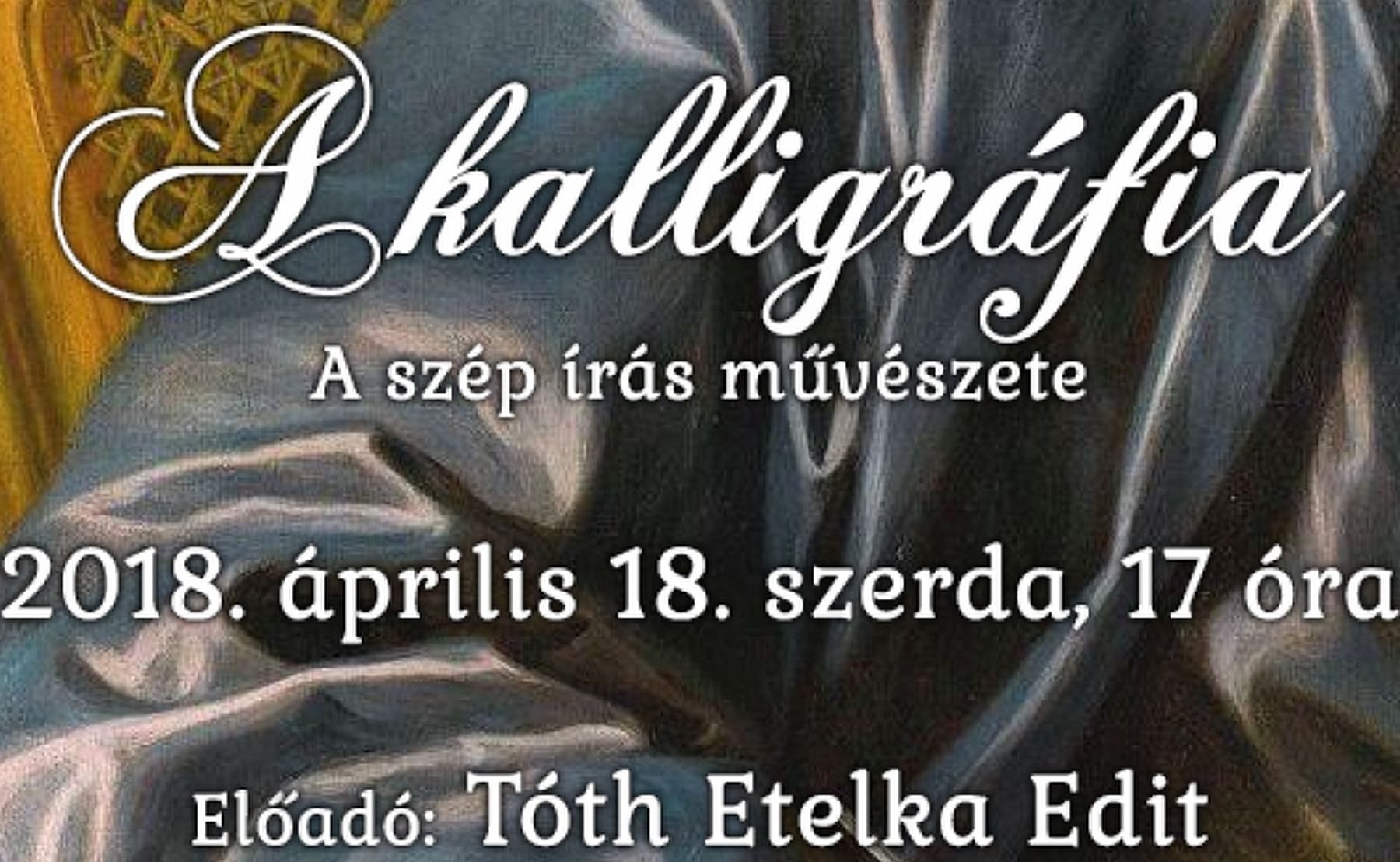 A szép írás művészete - Tóth Etelka Edit, kalligráfus előadása a Fekete Sas Patikamúzeumban