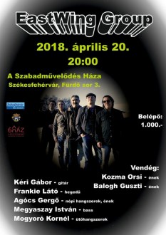 Az EastWing Group koncertezik pénteken A Szabadművelődés Házában