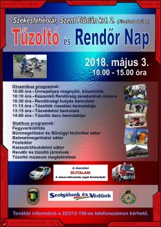 Tűzoltó és Rendőr Nap lesz május 3-án a Tűzoltóság épületében