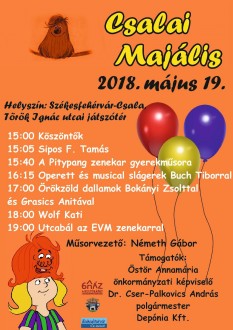 Május 19-én, szombaton lesz az idei Csalai Majális a Török Ignác utcai játszótéren