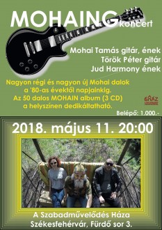 A MOHAING koncertezik pénteken A Szabadművelődés Házában