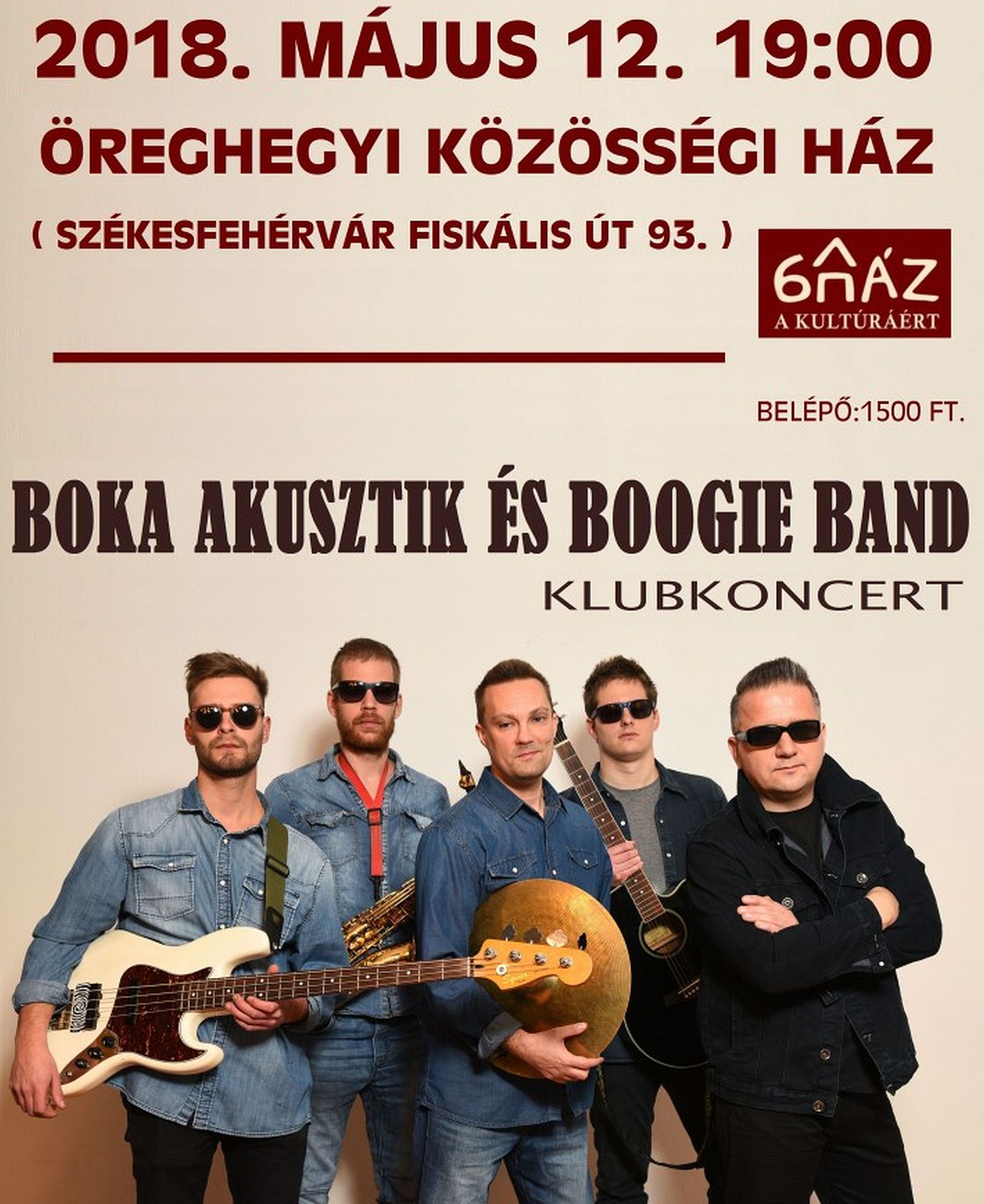Klubkoncert lesz szombaton az Öreghegyi Közösségi Házban