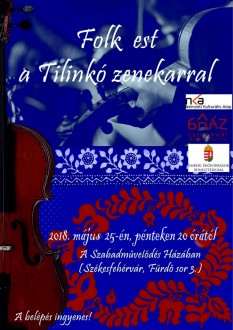 A Tilinkó zenekar muzsikál A Szabadművelődés Háza pénteki Folk estjén