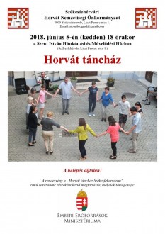 Horvát táncház lesz kedden a Szent István Művelődési Ház Díszudvarán