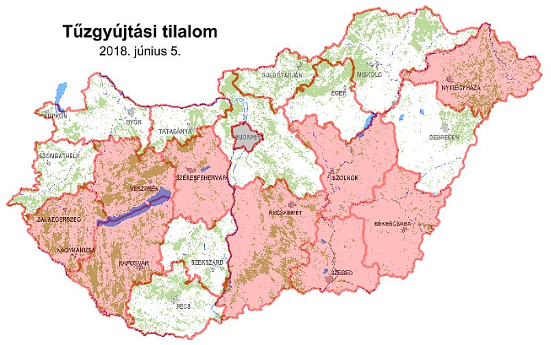 Tűzgyűjtási tilalom lépett életbe az egész megyében