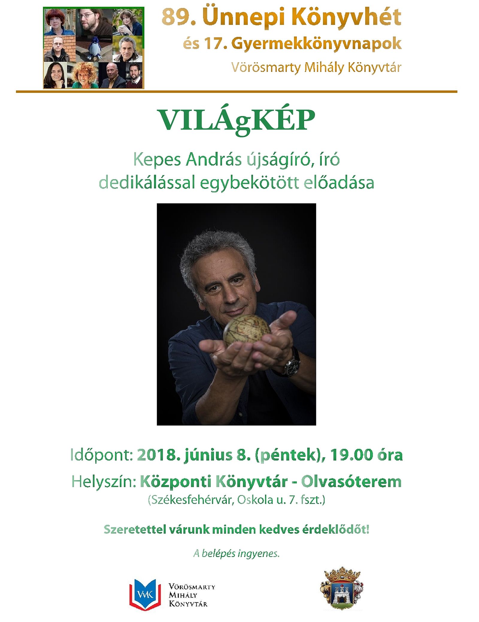 VilágKép - Kepes András dedikálással egybekötött előadása pénteken