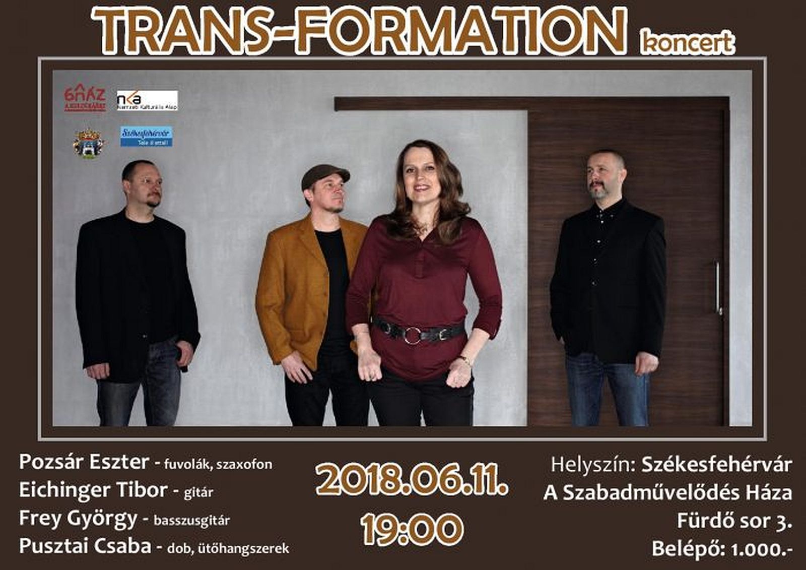 A Trans-Formation koncertezik A Szabadművelődés Házában hétfőn