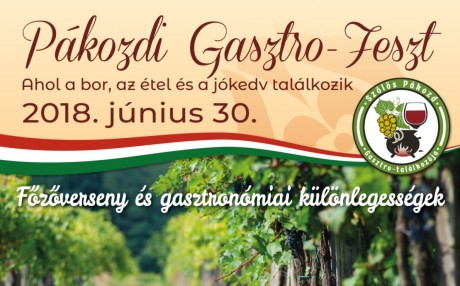 Gasztro-Feszt Pákozdon halászlével játékkal és finom harapnivalókkal