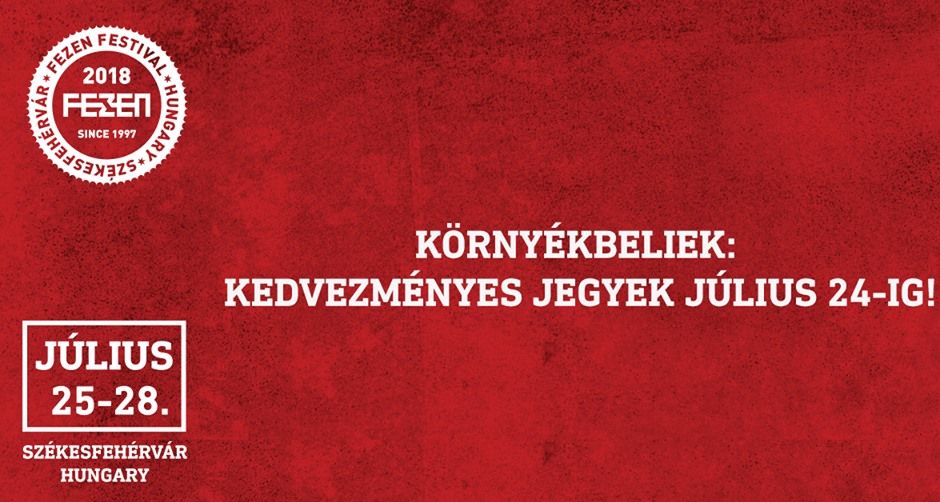 Július 24-ig válthatnak kedvezményes jegyet a FEZEN-re a környékbeliek
