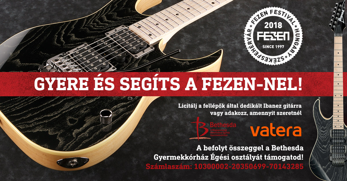 FEZEN jótékonysági akció - augusztus 8-ig lehet licitálni az Ibanez gitárra