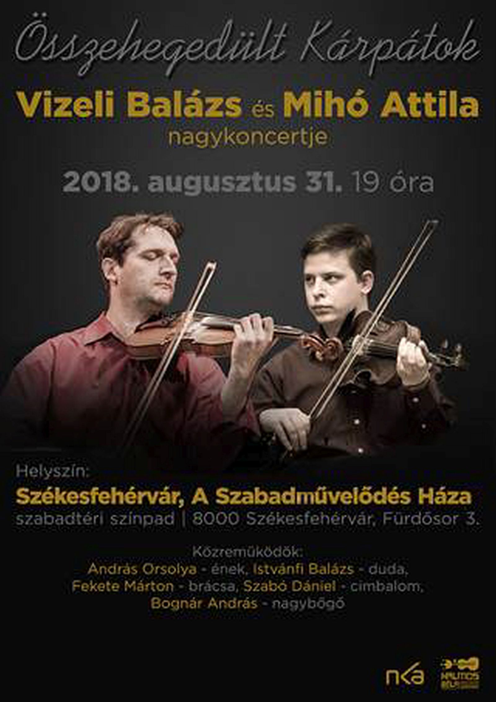 Összehegedült Kárpátok - Vizeli Balázs és Mihó Attila szabadtéri koncertje pénteken