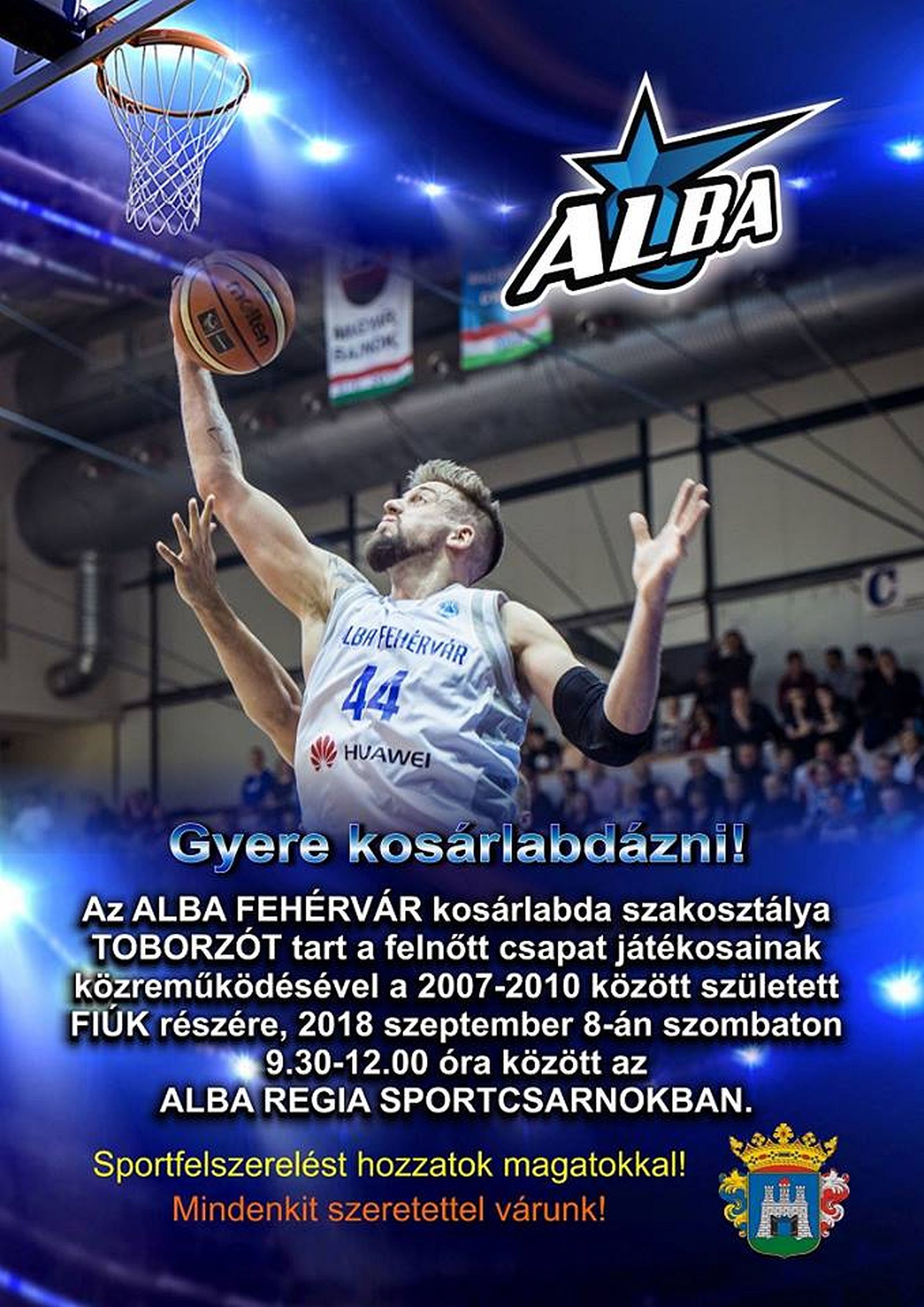 Toborzót hirdet az Alba Fehérvár kosárlabda szakosztálya szeptember 8-án délelőttre