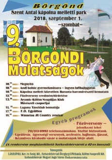 Főzőversennyel és koncertekkel várja vendégeit a 9. Börgöndi Mulatságok