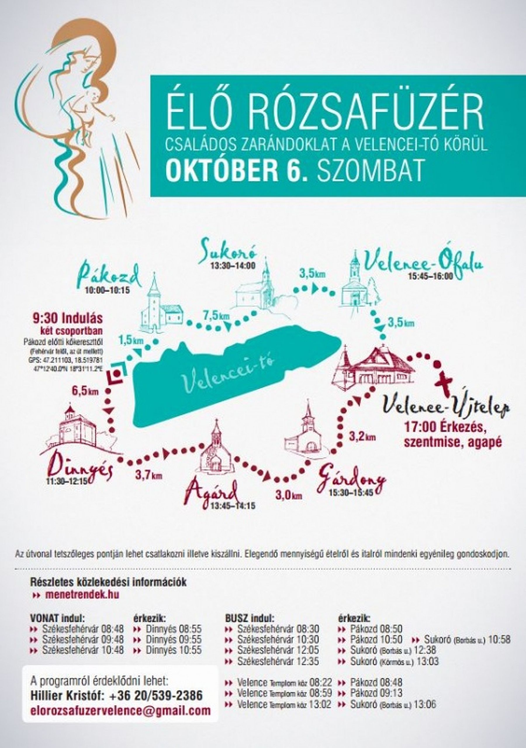 Családi zarándoklat lesz a Velencei-tó körül szombaton