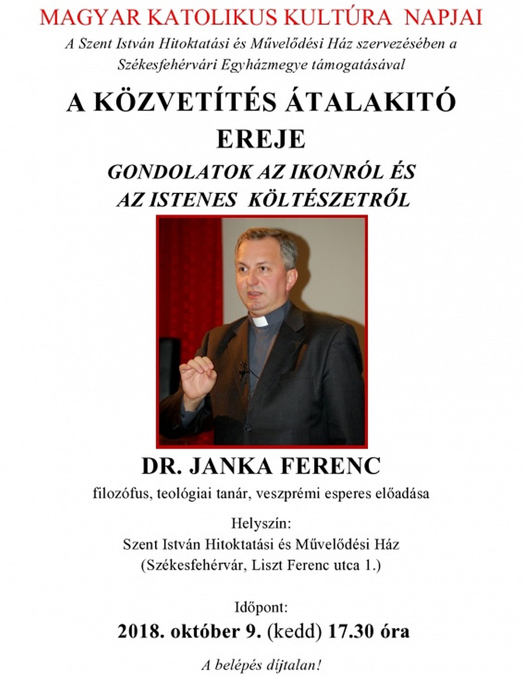 Gondolatok az ikonokról és az istenes költészetről - Janka Ferenc előadása