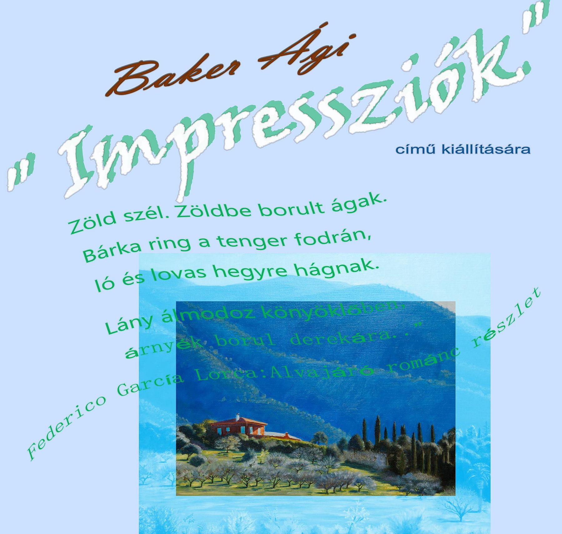 Impressziók - Baker Ági tárlatának megnyitója a Szent István Művelődési Házban