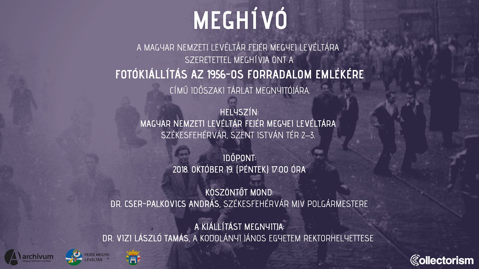 Fotókiállítás az 1956-os forradalom emlékére a megyei levéltárban