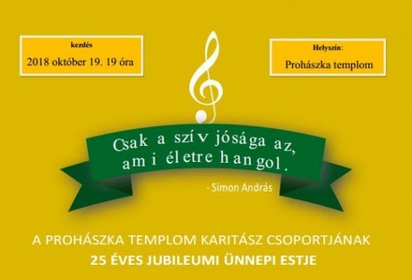 25 esztendős a Prohászka-templom Karitász csoportja - jótékonysági est lesz pénteken