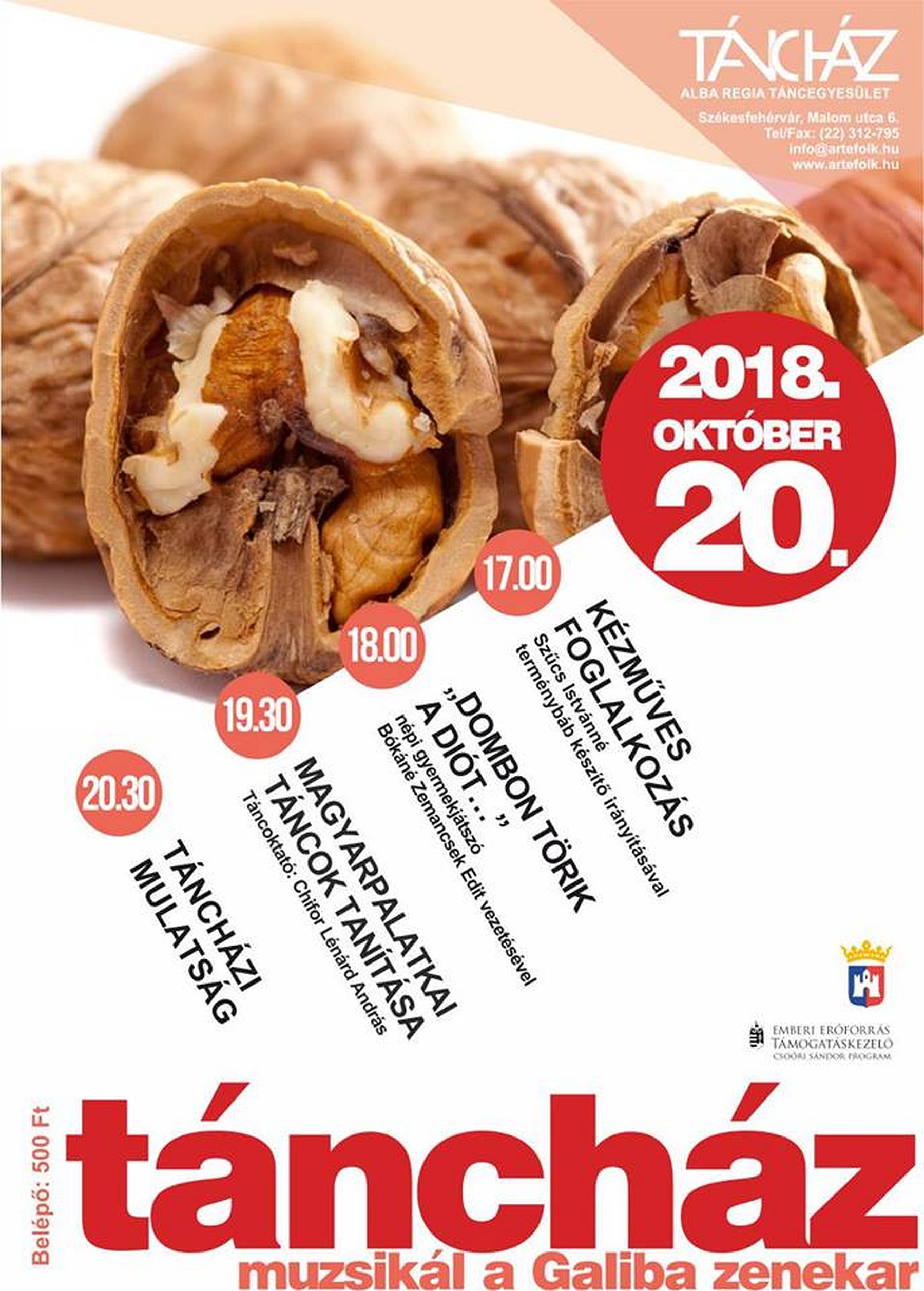 Dombon törik a diót - kézműves foglalkozás, gyermekjátszó és mulatság a Táncházban