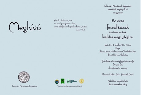 Nagyszabású jubileumi kiállítást rendez a Fehérvári Kézművesek Egyesülete